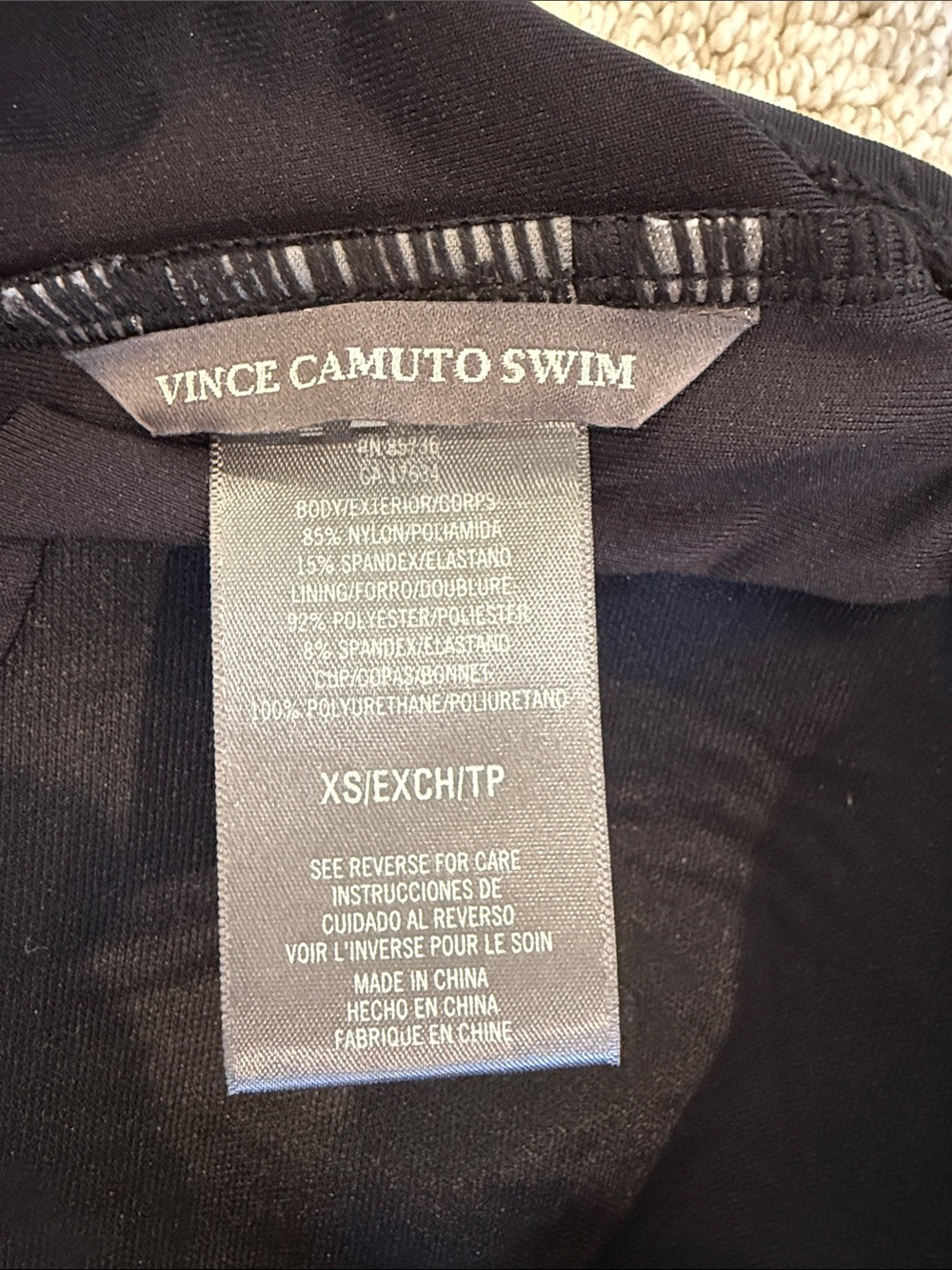 Vince Camuto Black Strapless Swim Top - Picture 3 of 3